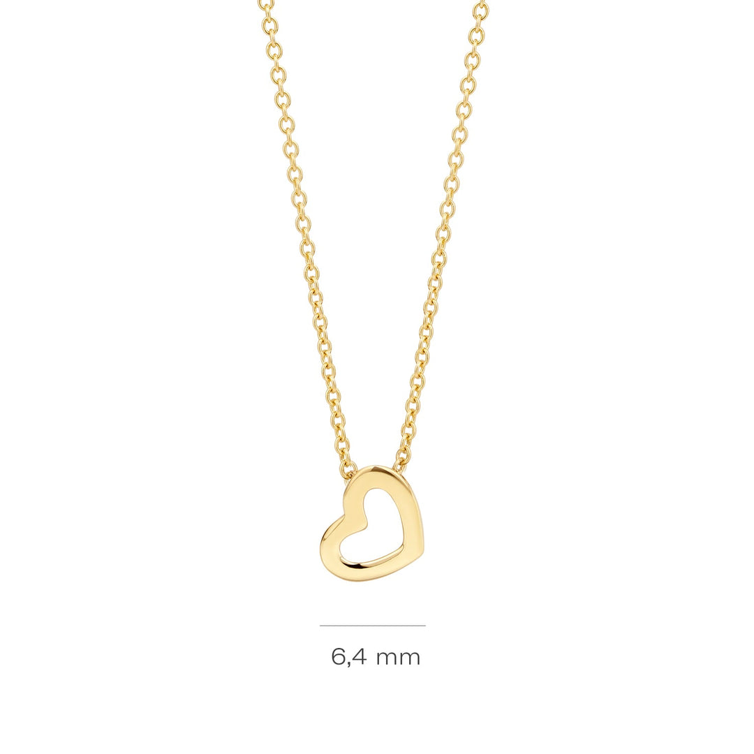 Blush 14ct Solid Gold Open Heart Pendant Necklace - MococoBlush3149YGO8720088135204Necklaces