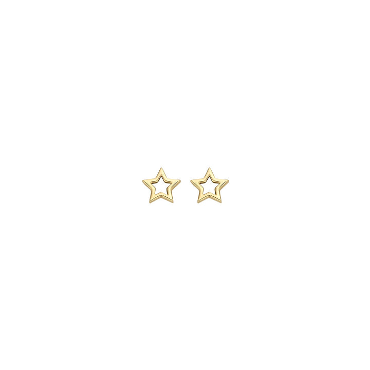 Blush 14ct Solid Gold Open Star Stud Earrings - MococoBlush7248YGO8720088127698Earrings