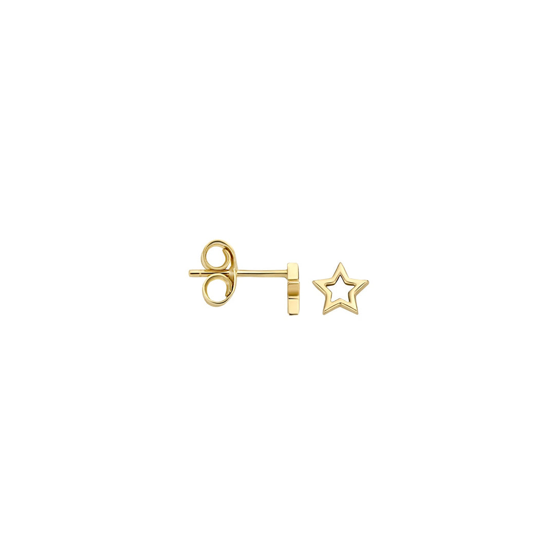 Blush 14ct Solid Gold Open Star Stud Earrings - MococoBlush7248YGO8720088127698Earrings