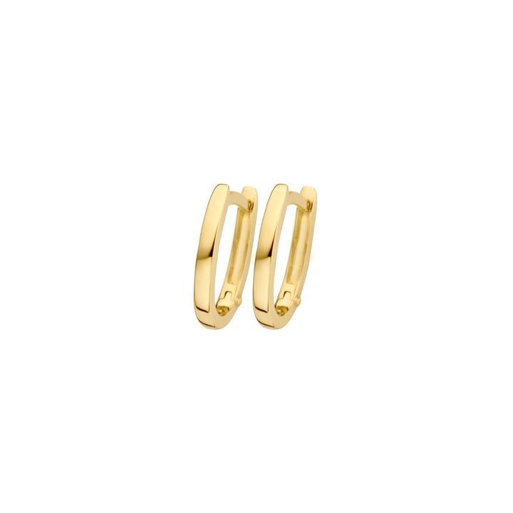Blush 14ct Solid Gold Oval Hoop Earrings - MococoBlush7223YGO8720088124253Earrings