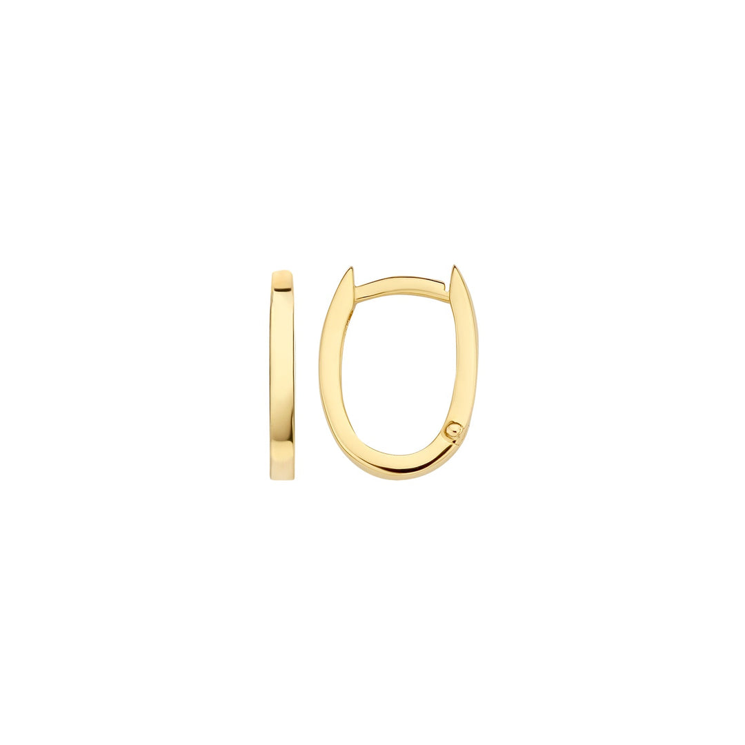 Blush 14ct Solid Gold Oval Hoop Earrings - MococoBlush7223YGO8720088124253Earrings