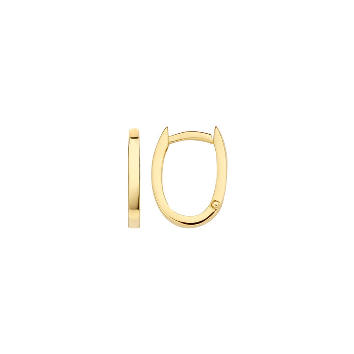 Blush 14ct Solid Gold Oval Hoop Earrings - MococoBlush7223YGO8720088124253Earrings