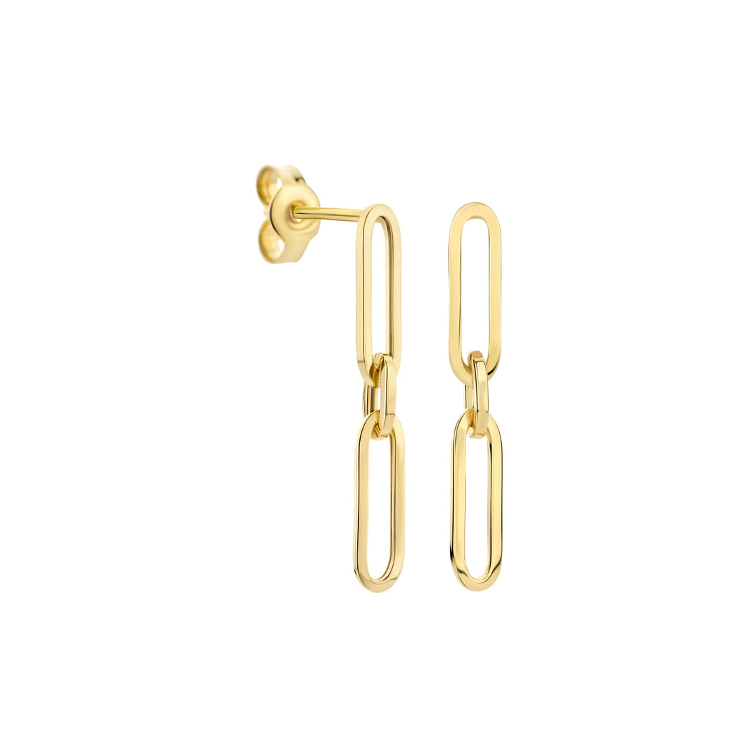 Blush 14ct Solid Gold Oval Link Drop Earrings - MococoBlush7275YGO8720088137567Earrings