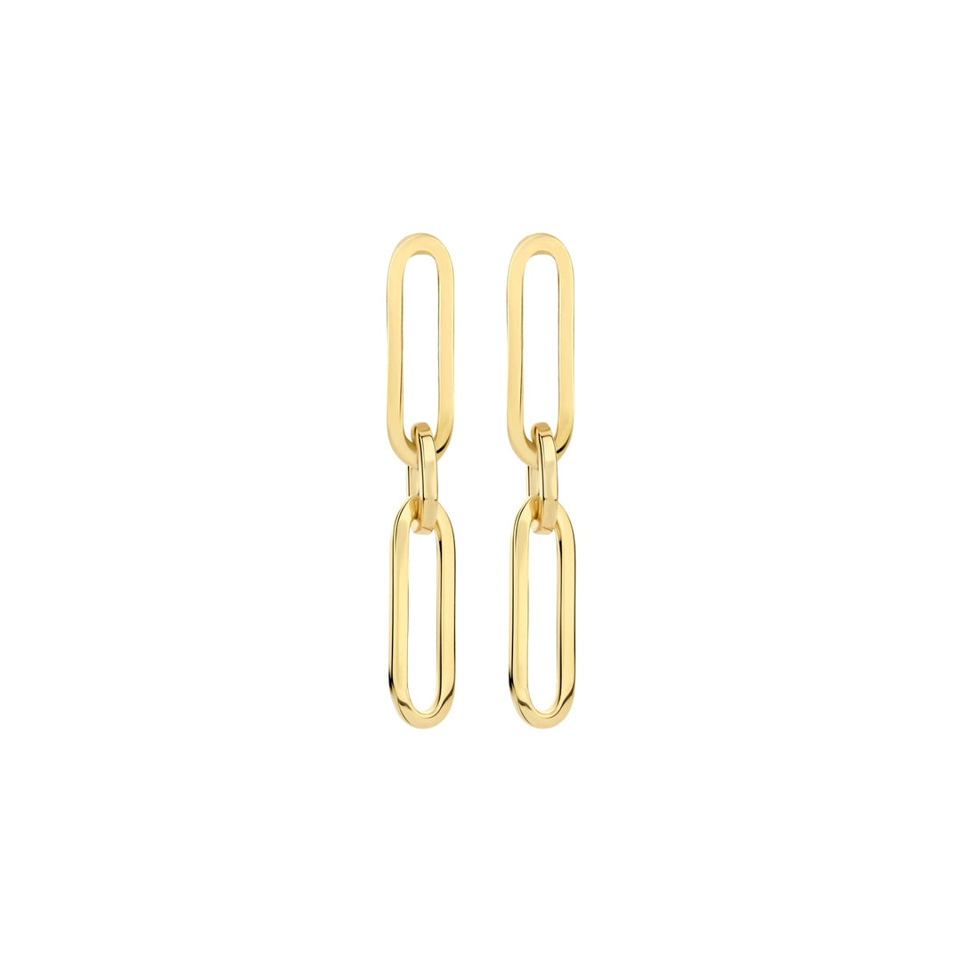Blush 14ct Solid Gold Oval Link Drop Earrings - MococoBlush7275YGO8720088137567Earrings