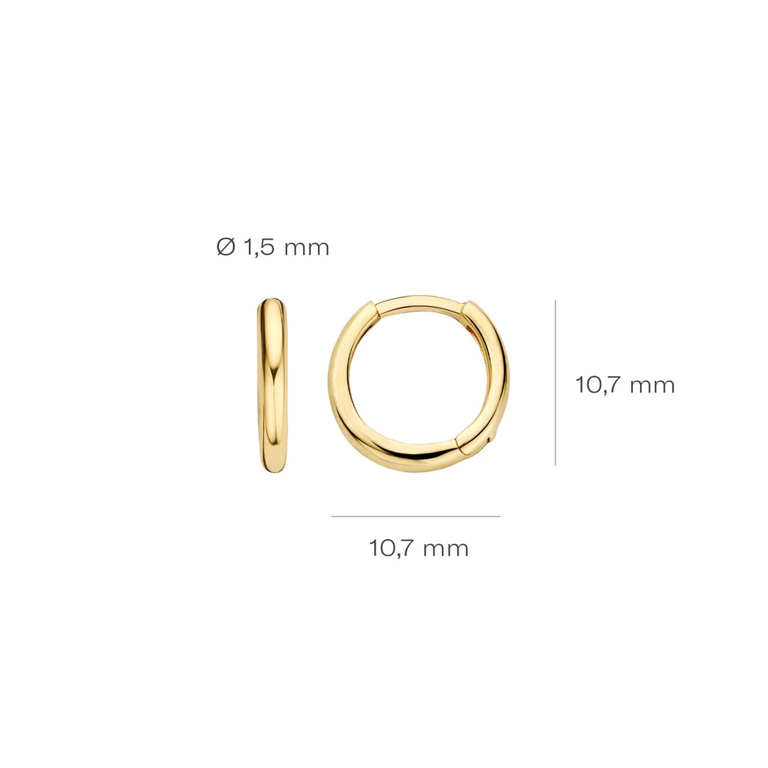 Blush 14ct Solid Gold Round Hoop Earrings - MococoBlush7232YGO8720088127520Earrings