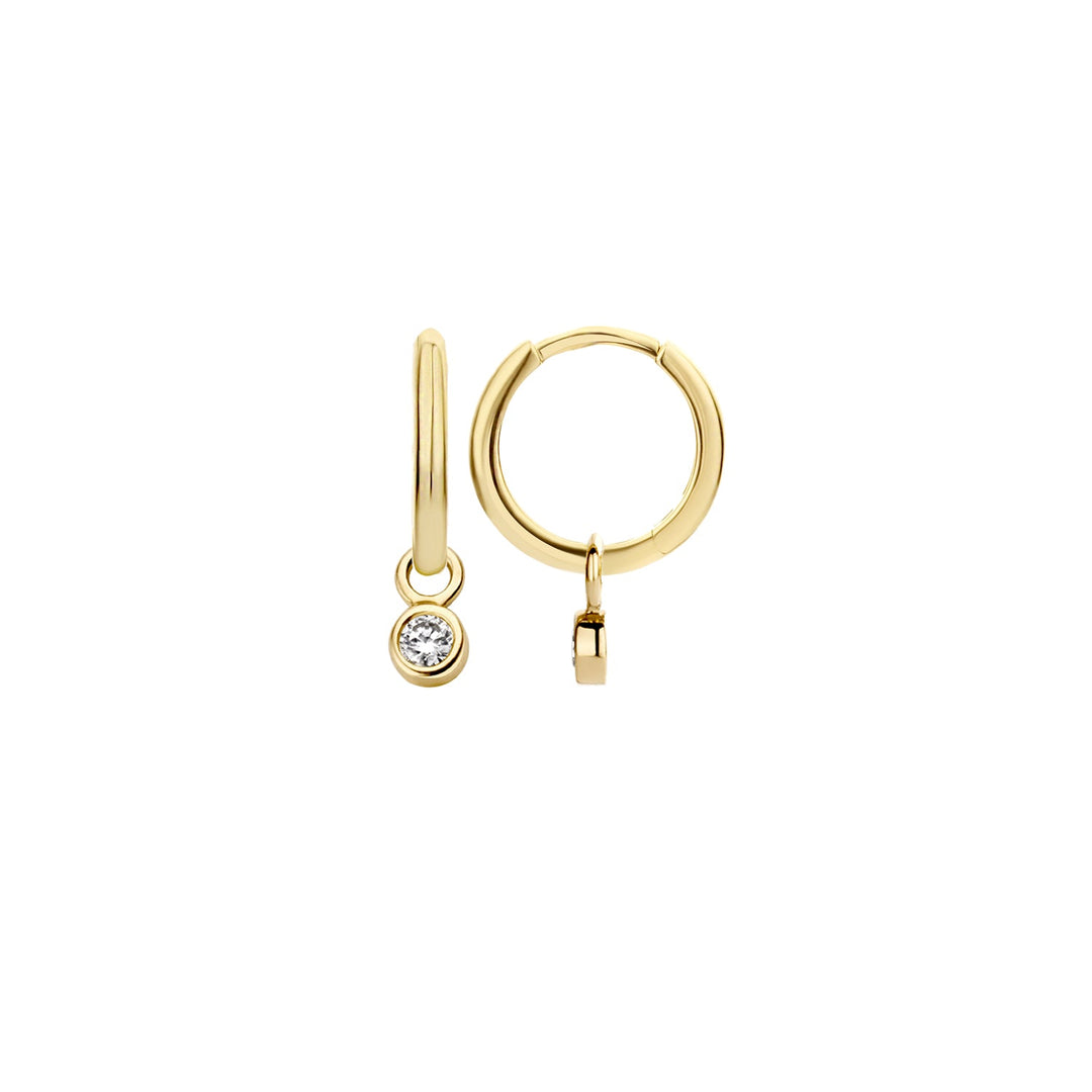 Blush 14ct Solid Gold Round Zirconia Earring Charms - MococoBlush9058YZI8720088127902Earrings