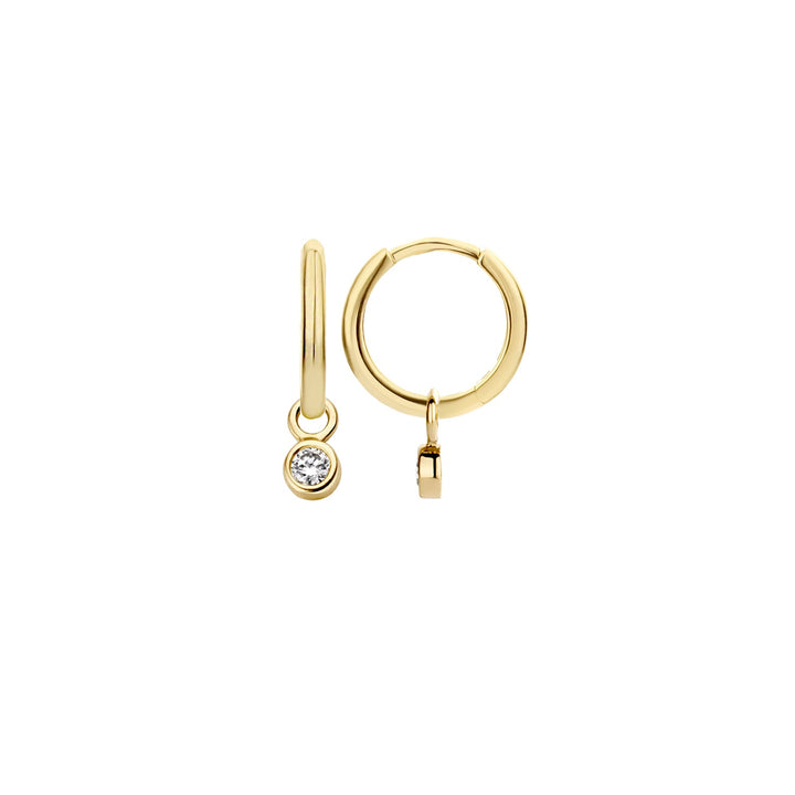 Blush 14ct Solid Gold Round Zirconia Earring Charms - MococoBlush9058YZI8720088127902Earrings