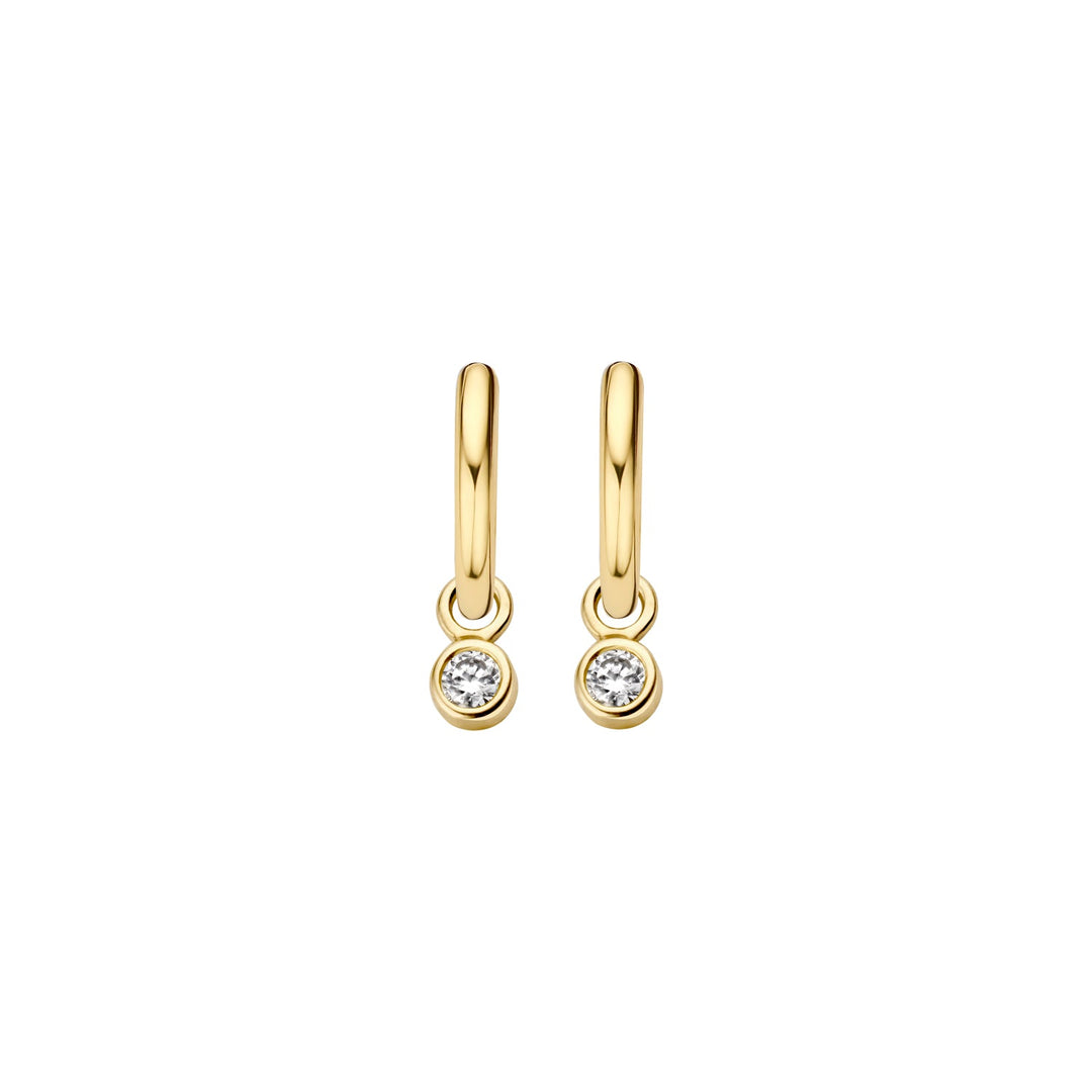 Blush 14ct Solid Gold Round Zirconia Earring Charms - MococoBlush9058YZI8720088127902Earrings