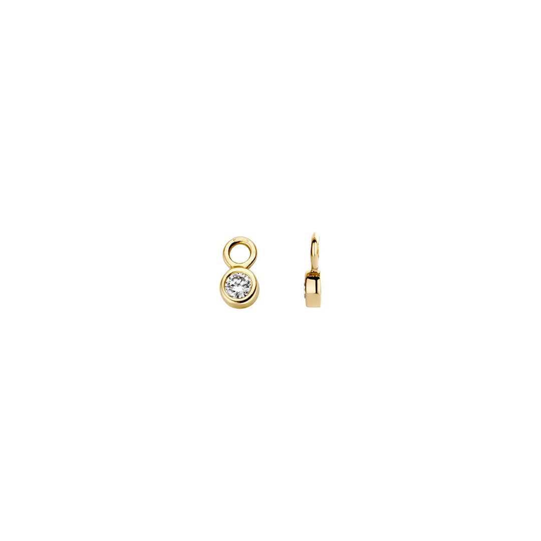 Blush 14ct Solid Gold Round Zirconia Earring Charms - MococoBlush9058YZI8720088127902Earrings