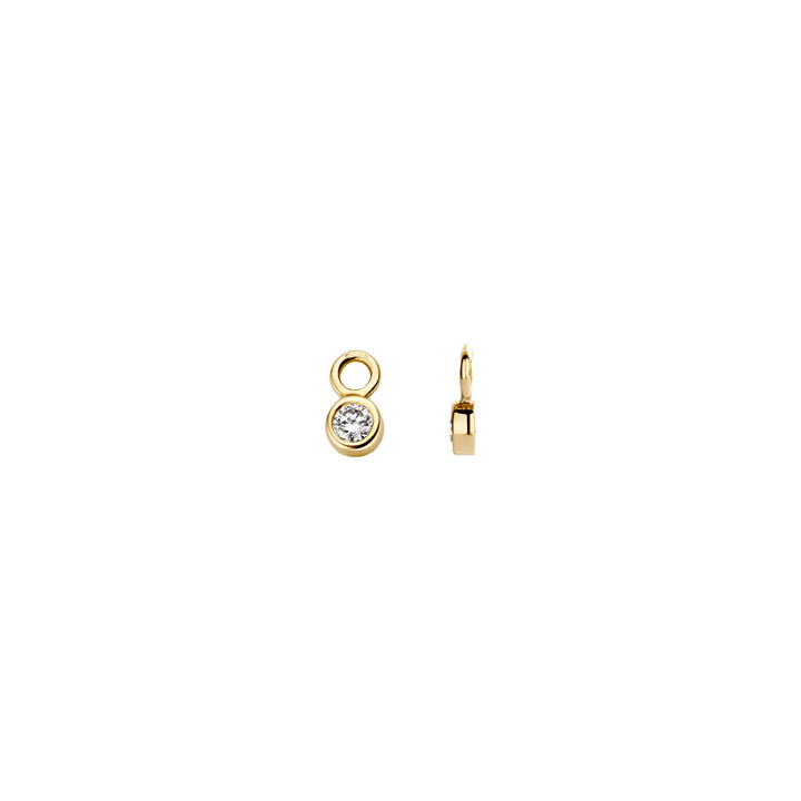 Blush 14ct Solid Gold Round Zirconia Earring Charms - MococoBlush9058YZI8720088127902Earrings