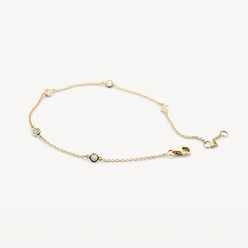 Blush 14ct Solid Gold Shimmering Zirconia Bracelet - MococoBlush2237YZI8720088131664Bracelets
