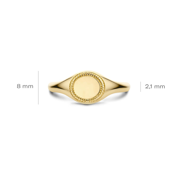 Blush 14ct Solid Gold Signet Ring - MococoBlush1206YGO/54/WEB8720088127001Rings