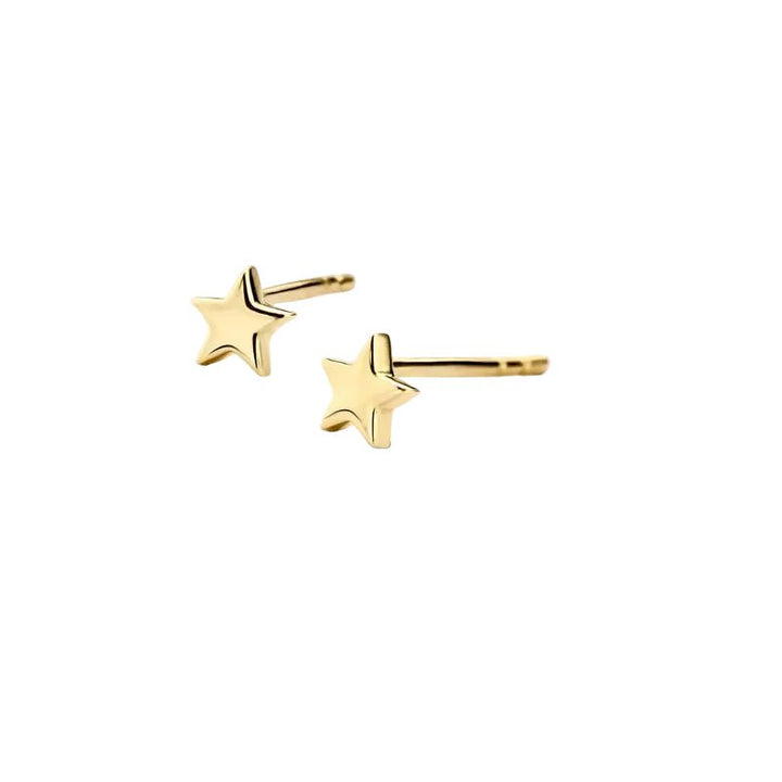 Blush 14ct Solid Gold Star Stud Earrings - MococoBlush7247YGOEarrings