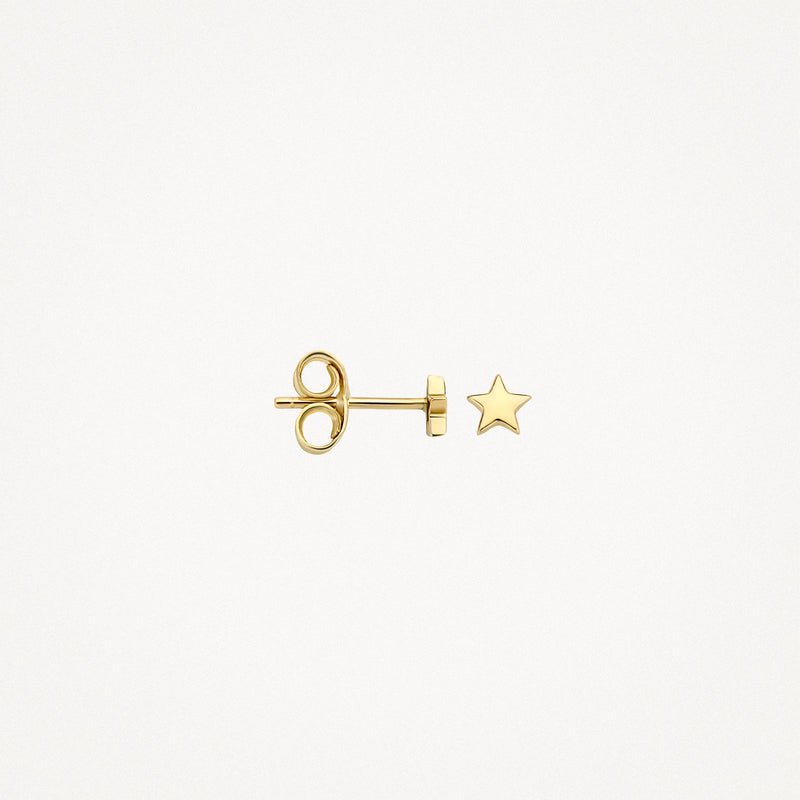Blush 14ct Solid Gold Star Stud Earrings - MococoBlush7247YGOEarrings