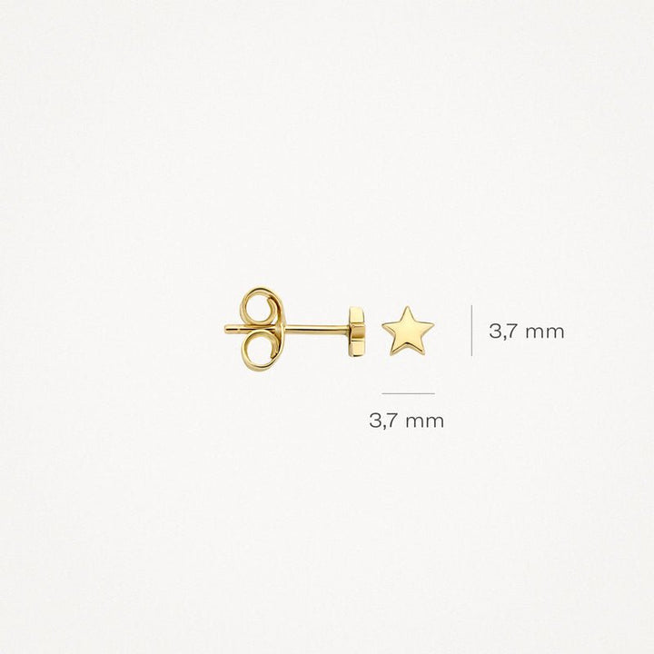 Blush 14ct Solid Gold Star Stud Earrings - MococoBlush7247YGOEarrings