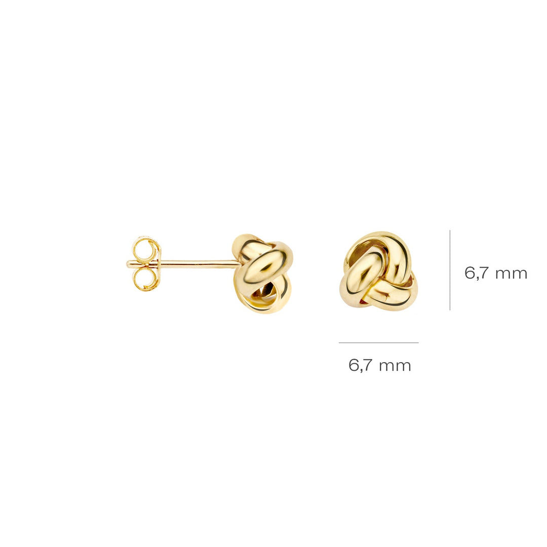 Blush 14ct Solid Gold Twisted Stud Earrings - MococoBlush7157YGO8717828176436Earrings