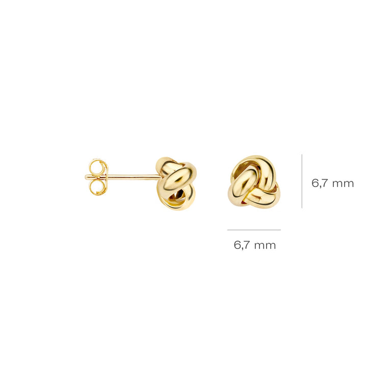 Blush 14ct Solid Gold Twisted Stud Earrings - MococoBlush7157YGO8717828176436Earrings