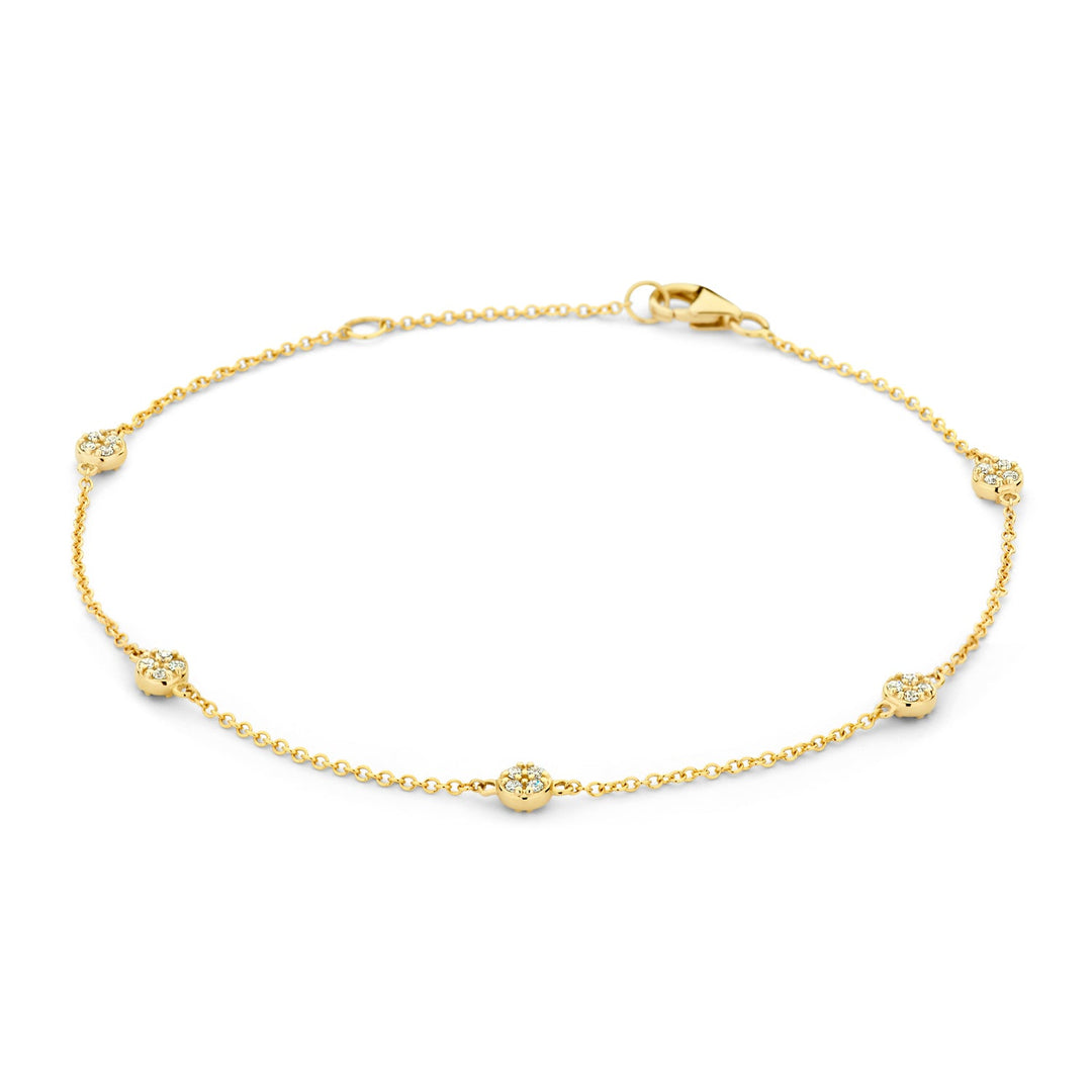 Blush 14ct Solid Gold Zirconia Bracelet - MococoBlush2213YZIBracelets