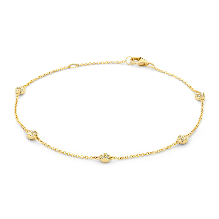 Blush 14ct Solid Gold Zirconia Bracelet - MococoBlush2213YZIBracelets
