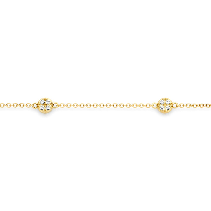 Blush 14ct Solid Gold Zirconia Bracelet - MococoBlush2213YZIBracelets