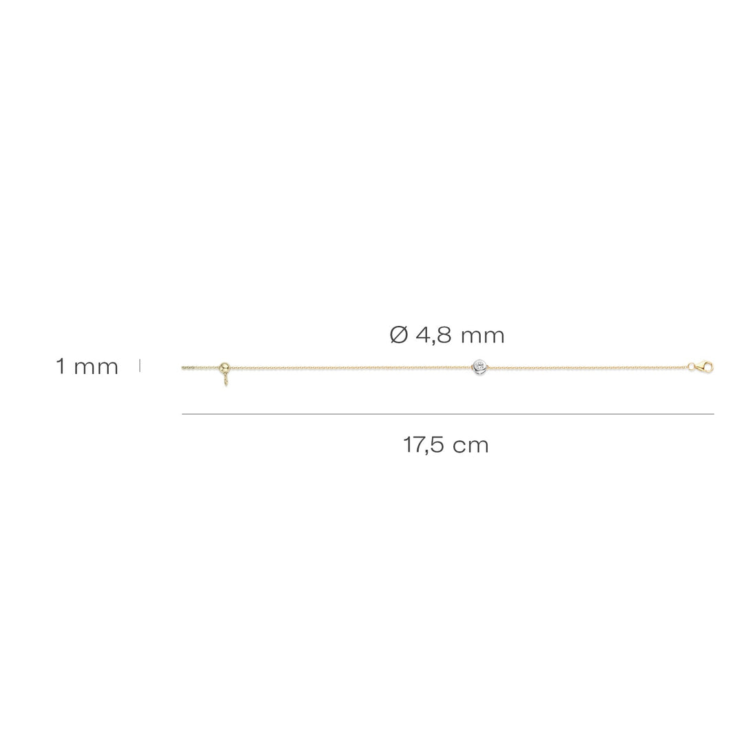 Blush 14ct Solid Gold Zirconia Bracelet - MococoBlush2167YZI8717828193808Bracelets