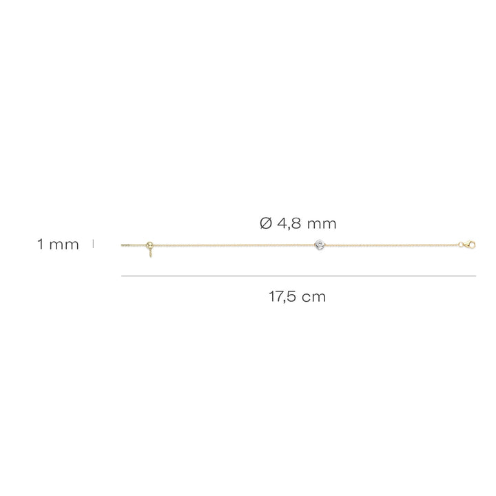 Blush 14ct Solid Gold Zirconia Bracelet - MococoBlush2167YZI8717828193808Bracelets
