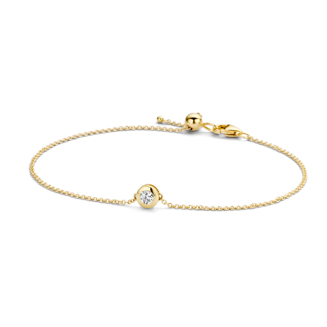 Blush 14ct Solid Gold Zirconia Bracelet - MococoBlush2167YZI8717828193808Bracelets