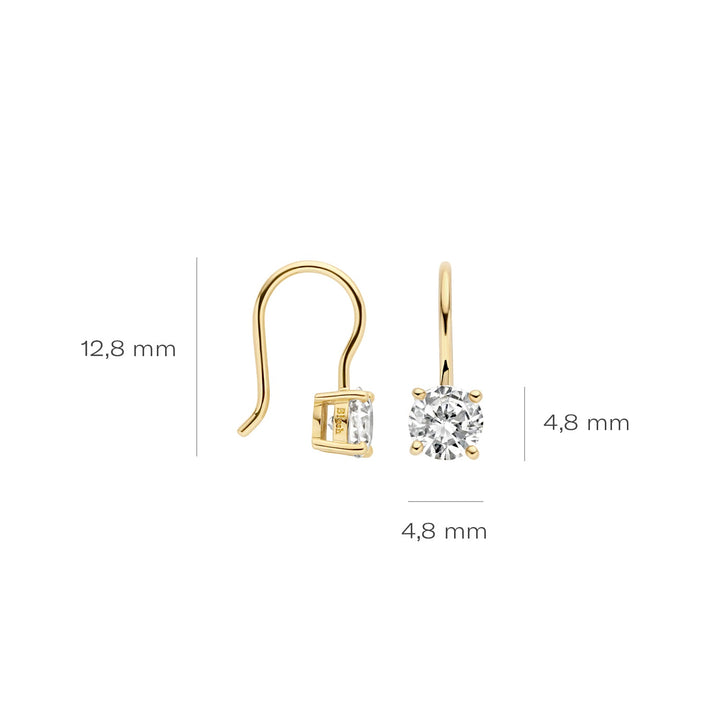 Blush 14ct Solid Gold Zirconia Drop Earrings - MococoBlush7296YZI8720088135235Earrings
