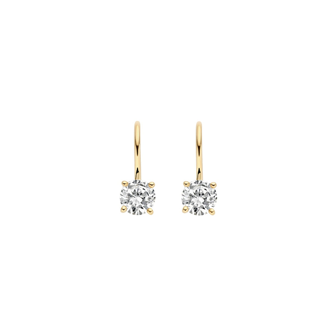 Blush 14ct Solid Gold Zirconia Drop Earrings - MococoBlush7296YZI8720088135235Earrings