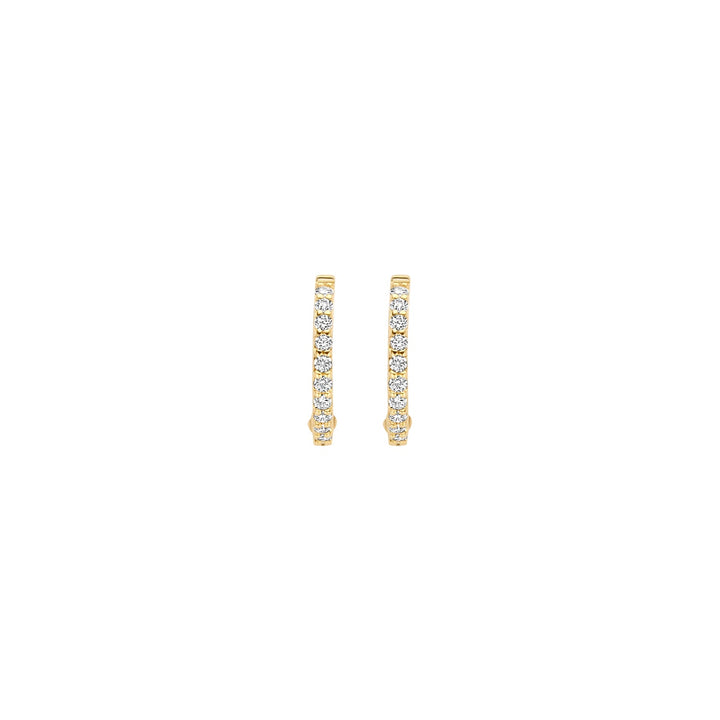 Blush 14ct Solid Gold Zirconia Huggie Hoop Earrings - MococoBlush7269YZI8720053901926Earrings