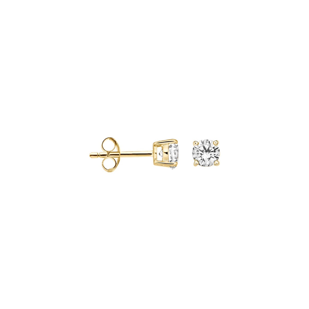 Blush 14ct Solid Gold Zirconia Stud Earrings - MococoBlush7127YZI8717828144756Earrings