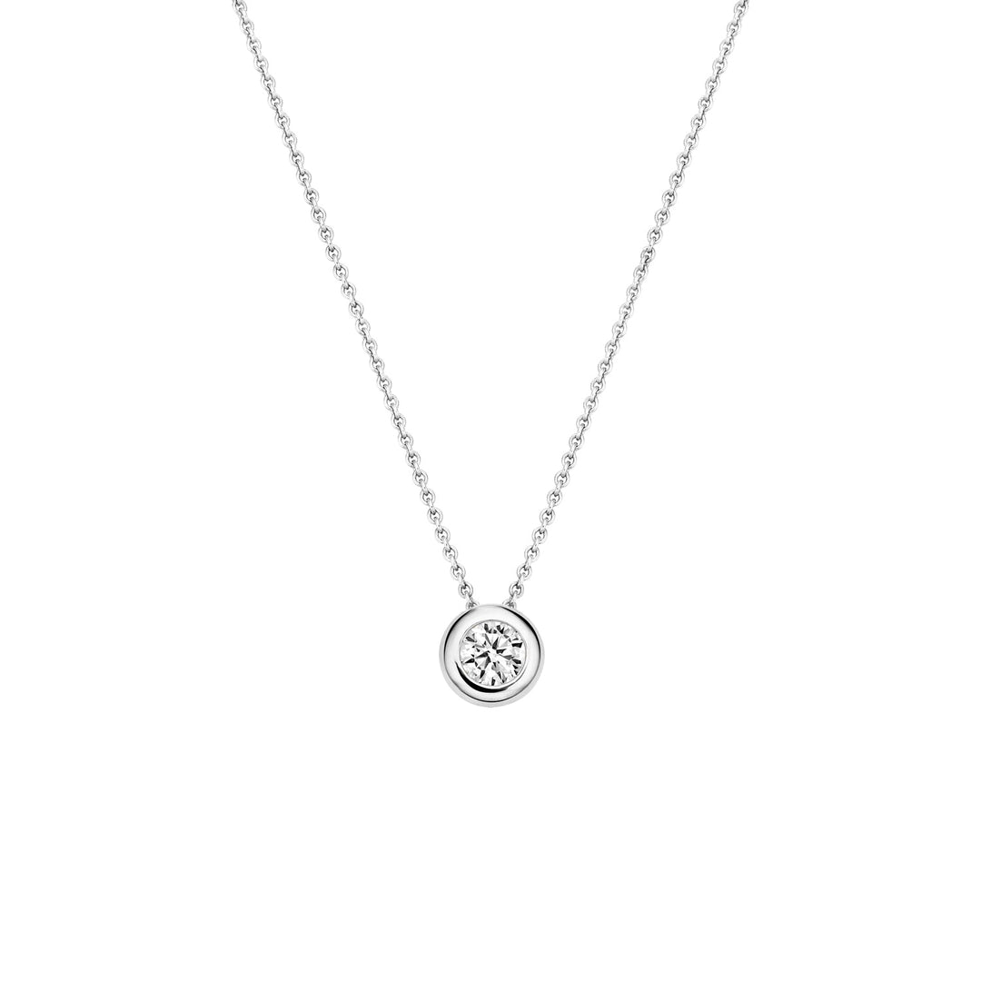 Blush 14ct Solid White Gold Brilliant Cut Zirconia Necklace - MococoBlush3052WZI8717828176122Necklaces