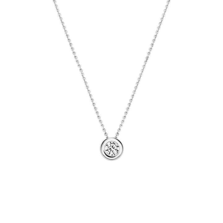 Blush 14ct Solid White Gold Brilliant Cut Zirconia Necklace - MococoBlush3052WZI8717828176122Necklaces