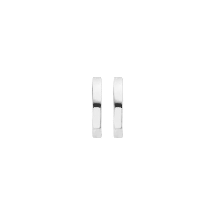 Blush 14ct Solid White Gold Huggie Hoop Earrings - MococoBlush7202WGOEarrings
