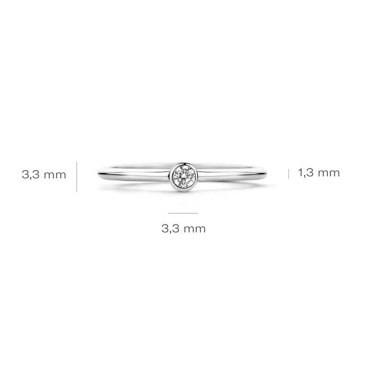 Blush 14ct Solid White Gold Ring - MococoBlush1198WZI/46/WEBRings