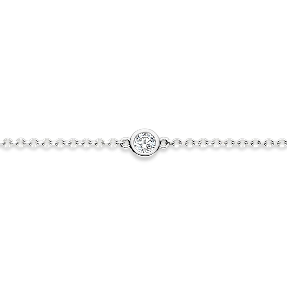 Blush 14ct Solid White Gold Shimmering Zirconia Bracelet - MococoBlush2237WZI8720088131992Bracelets