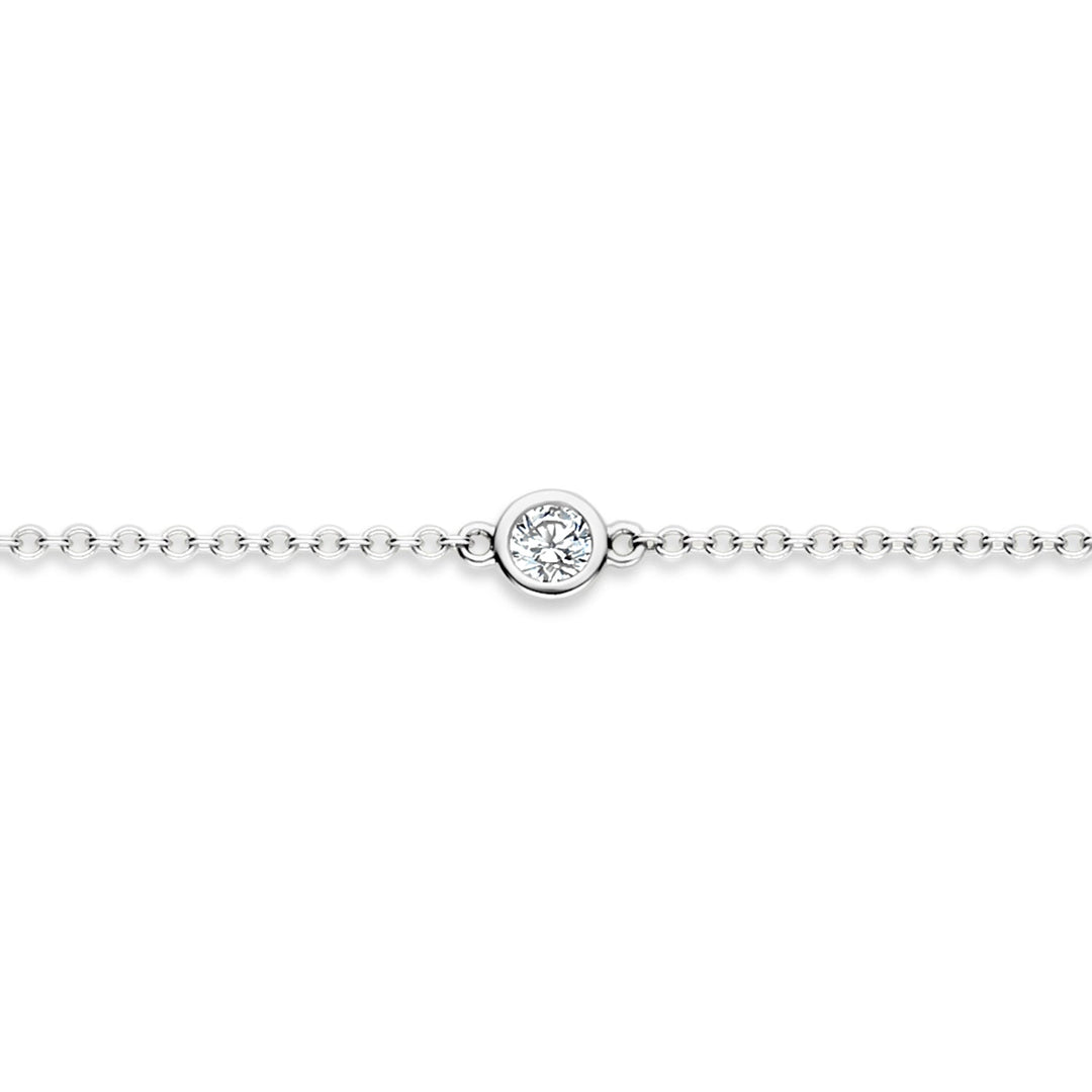 Blush 14ct Solid White Gold Shimmering Zirconia Bracelet - MococoBlush2237WZI8720088131992Bracelets