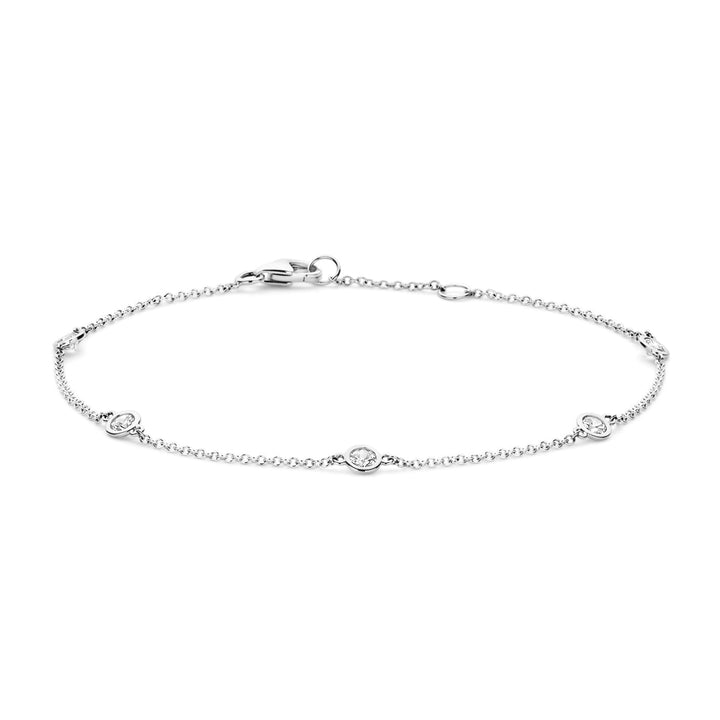 Blush 14ct Solid White Gold Shimmering Zirconia Bracelet - MococoBlush2237WZI8720088131992Bracelets