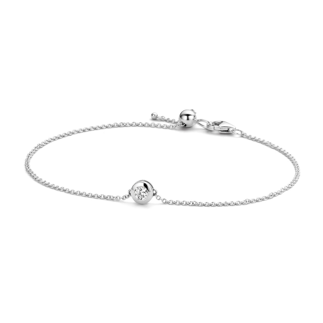 Blush 14ct Solid White Gold Zirconia Bracelet - MococoBlush2167WZI8717828193792Bracelets