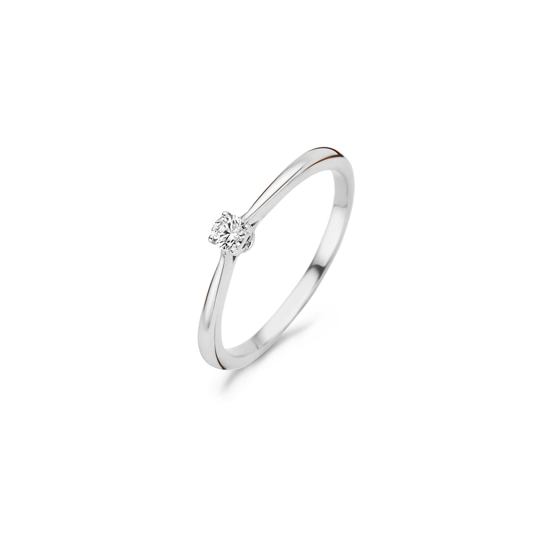 Blush 14ct Solid White Gold Zirconia Ring - MococoBlush1186WZI/46/WEBRings