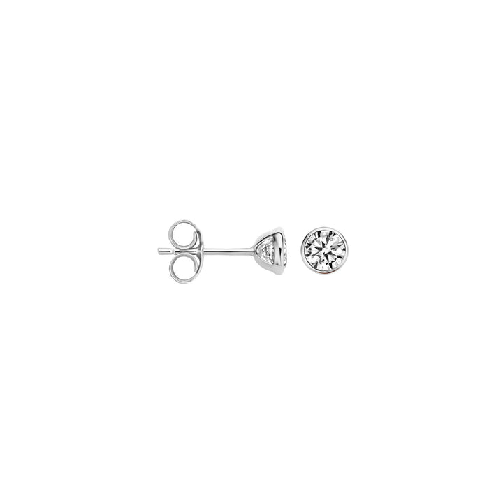Blush 14ct White Gold Round Zirconia Stud Earrings - MococoBlush7257WZI8720088127834Earrings