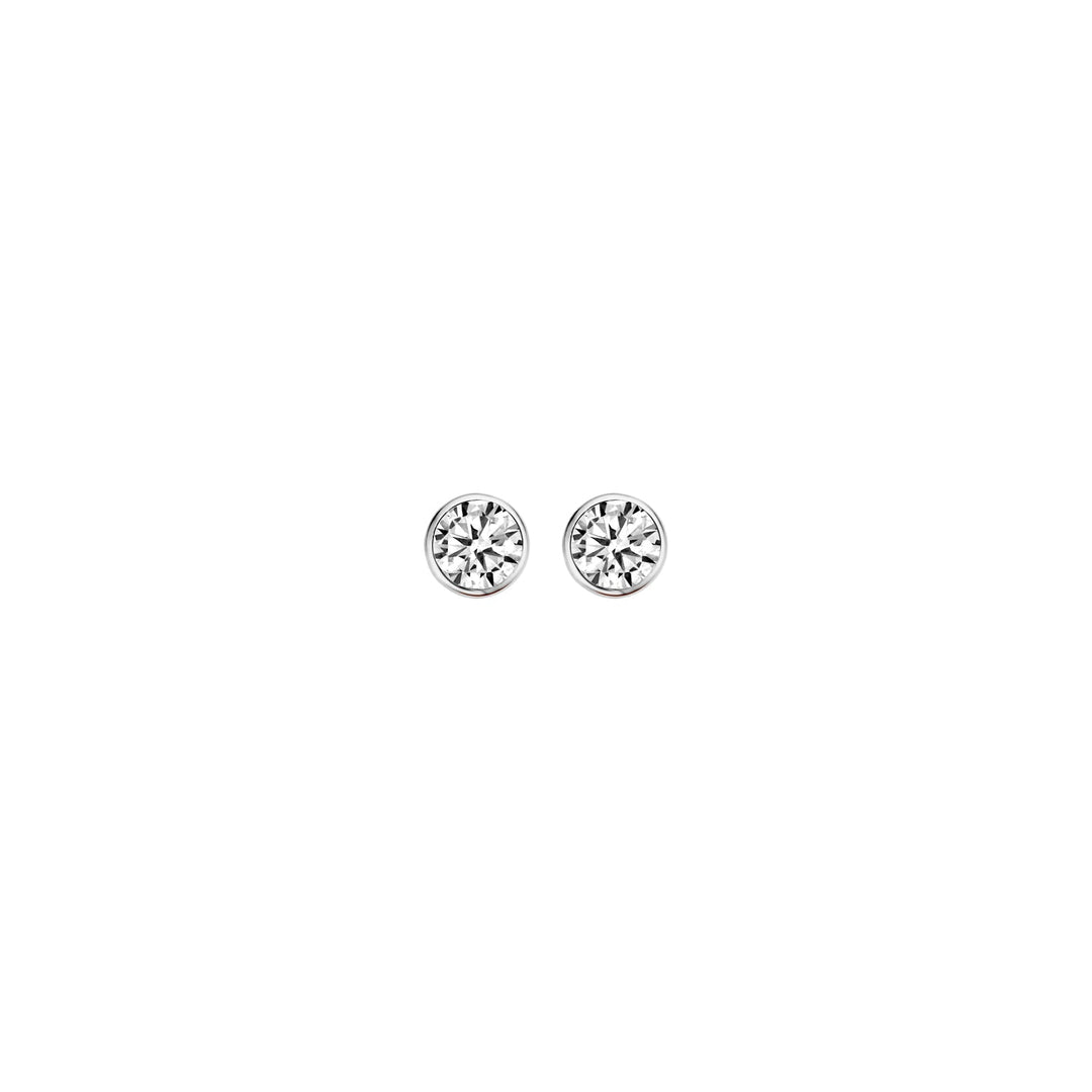 Blush 14ct White Gold Round Zirconia Stud Earrings - MococoBlush7257WZI8720088127834Earrings