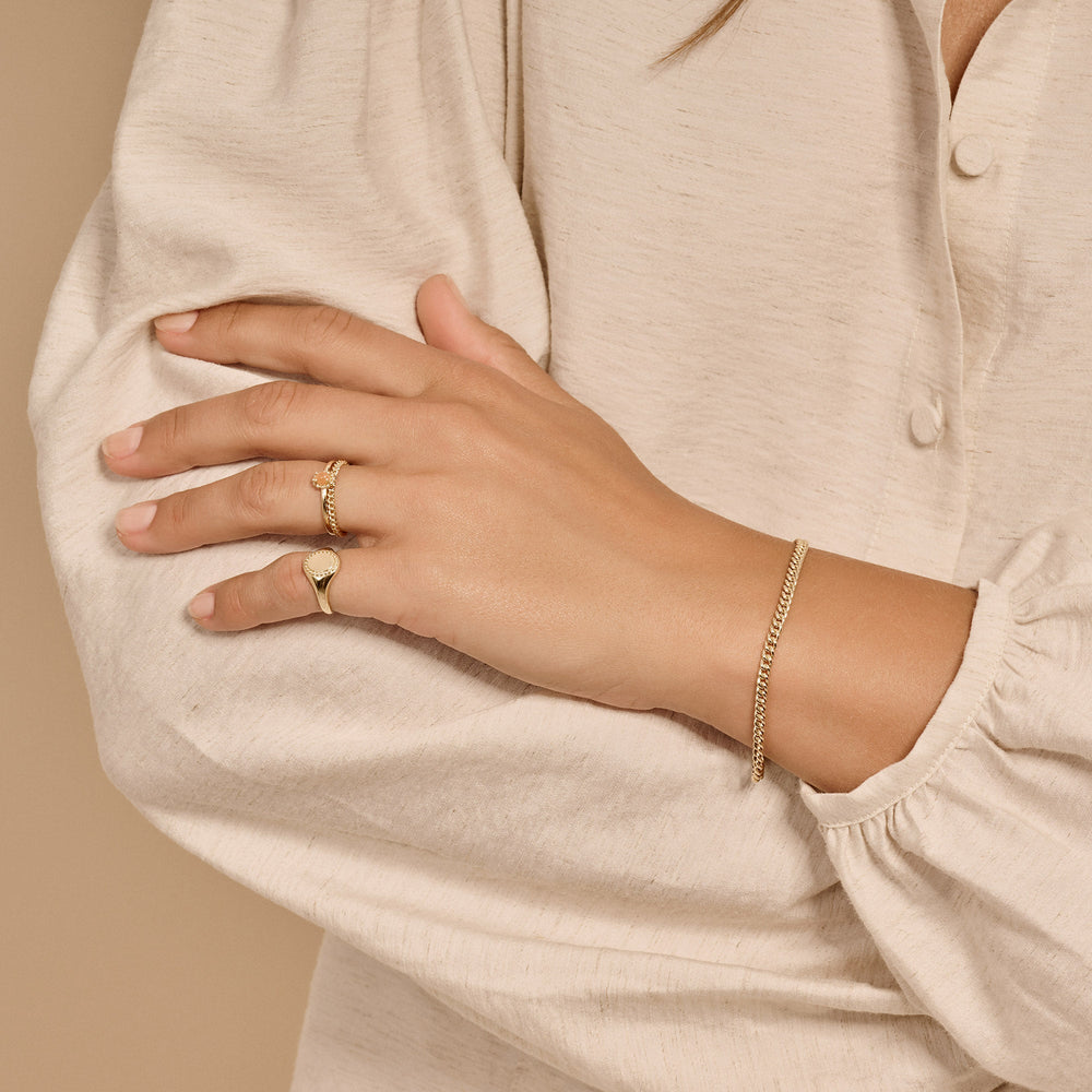 Blush 14ct Yellow Gold Gourmet Link Bracelet - MococoBlush2165YGOBracelets