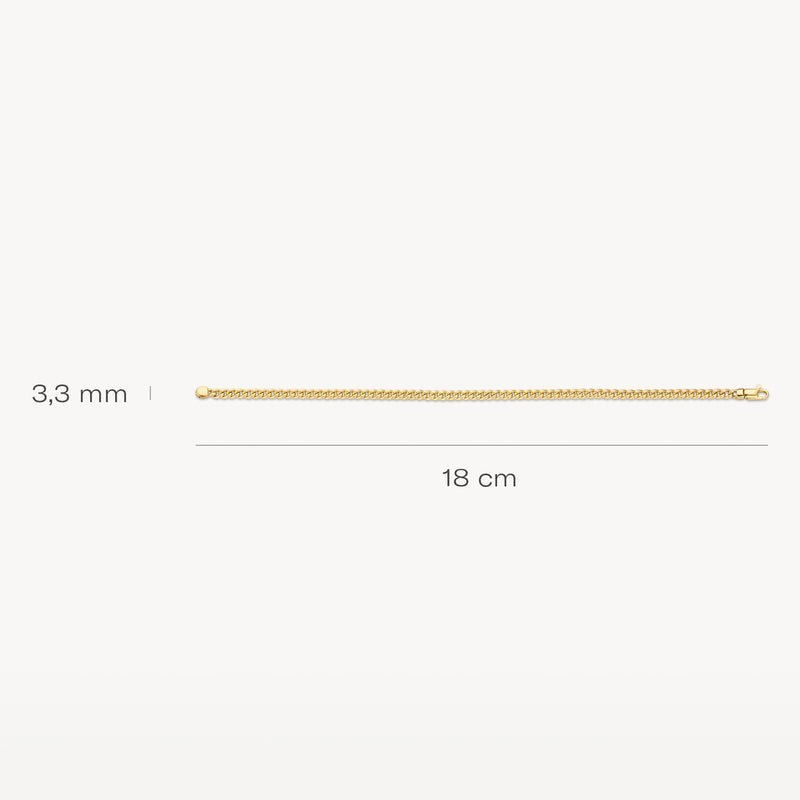 Blush 14ct Yellow Gold Gourmet Link Bracelet - MococoBlush2165YGOBracelets