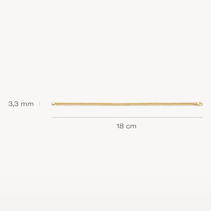 Blush 14ct Yellow Gold Gourmet Link Bracelet - MococoBlush2165YGOBracelets