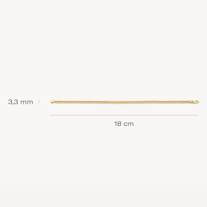 Blush 14ct Yellow Gold Gourmet Link Bracelet - MococoBlush2165YGOBracelet