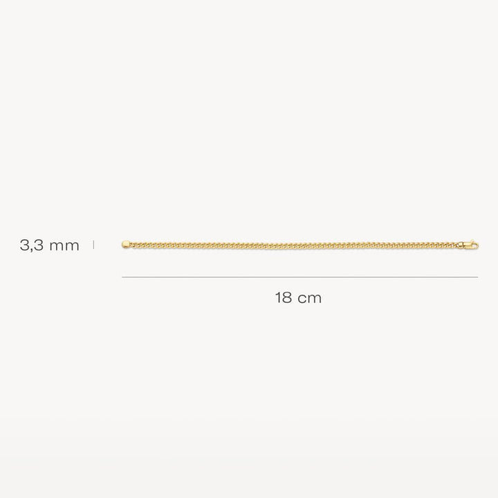 Blush 14ct Yellow Gold Gourmet Link Bracelet - MococoBlush2165YGOBracelet