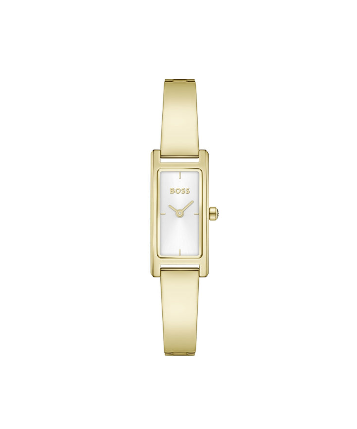 Boss Lucy Gold-Tone Bangle Watch White Dial - Mococo