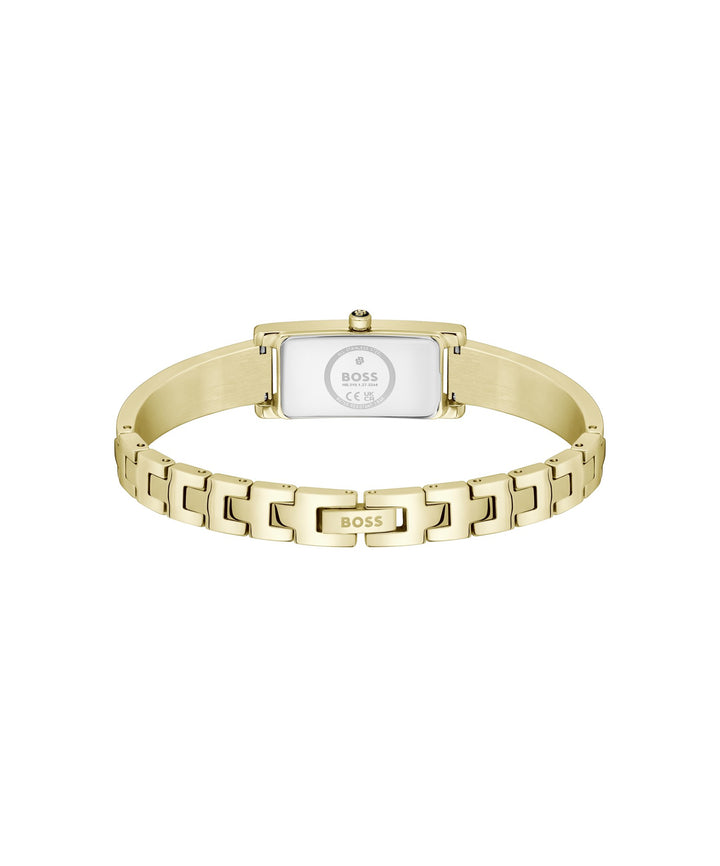 Boss Lucy Gold-Tone Bangle Watch White Dial - Mococo