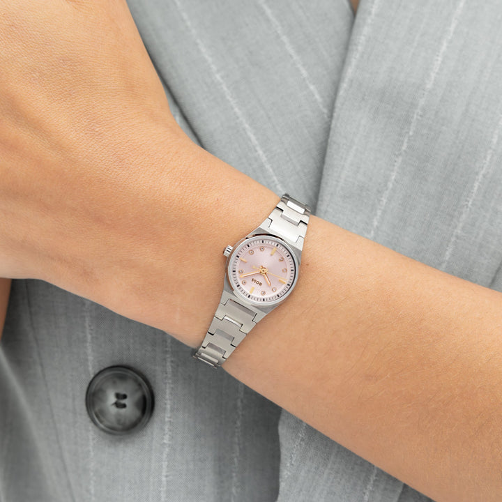 Boss Candor Stainless Steel Bracelet Watch Pink Dial - Mococo